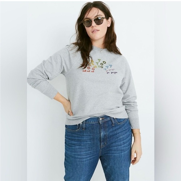 Madewell Love To All Crewneck Sweatshirt - Picture 1 of 7